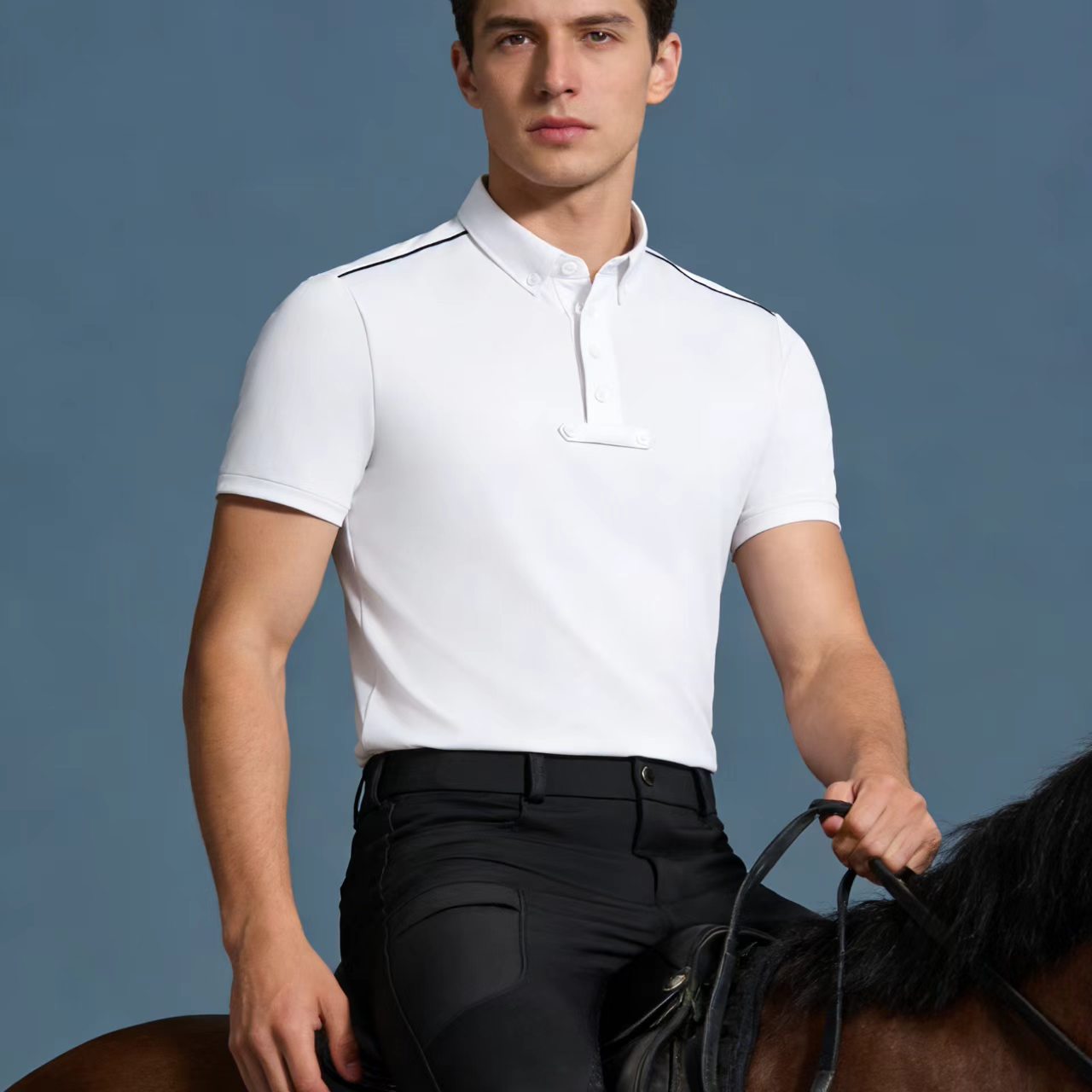 Polo Shirt Equestrian - Camisa polo de equitação masculina em