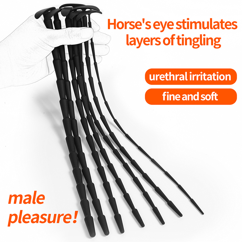 Lunge Line Horse - Plugue uretral longo de silicone macio,