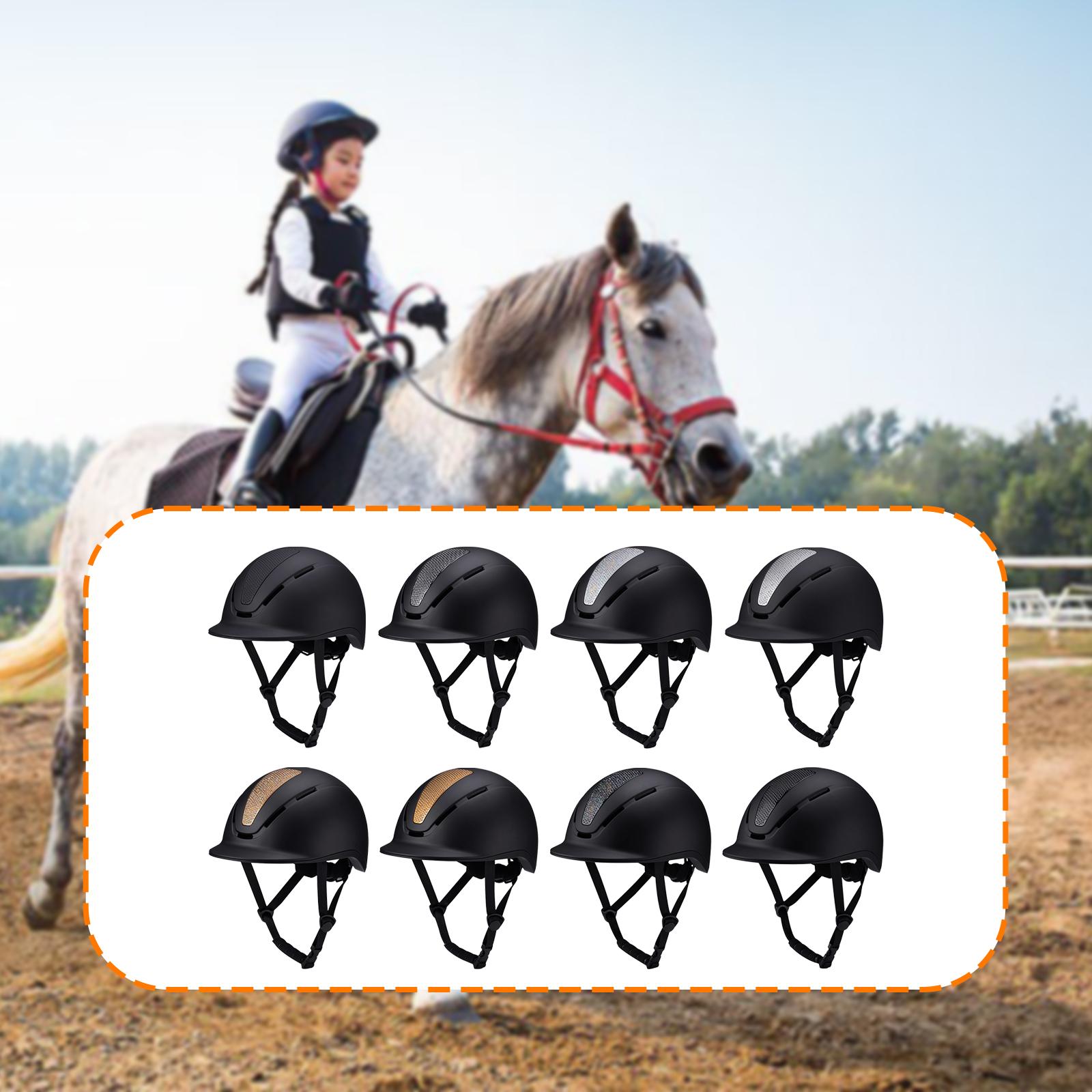 Equestrian Helmet - Capacete equestre ajustável com alça de