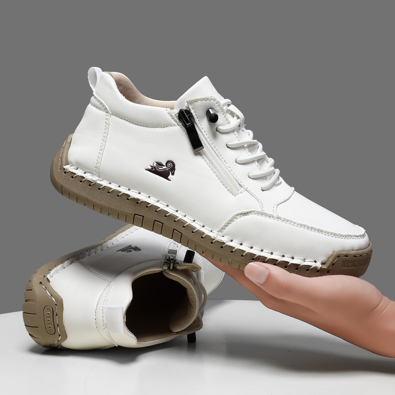 Outdoor Sports Shoes - Tênis feminino de couro artesanal sapatos