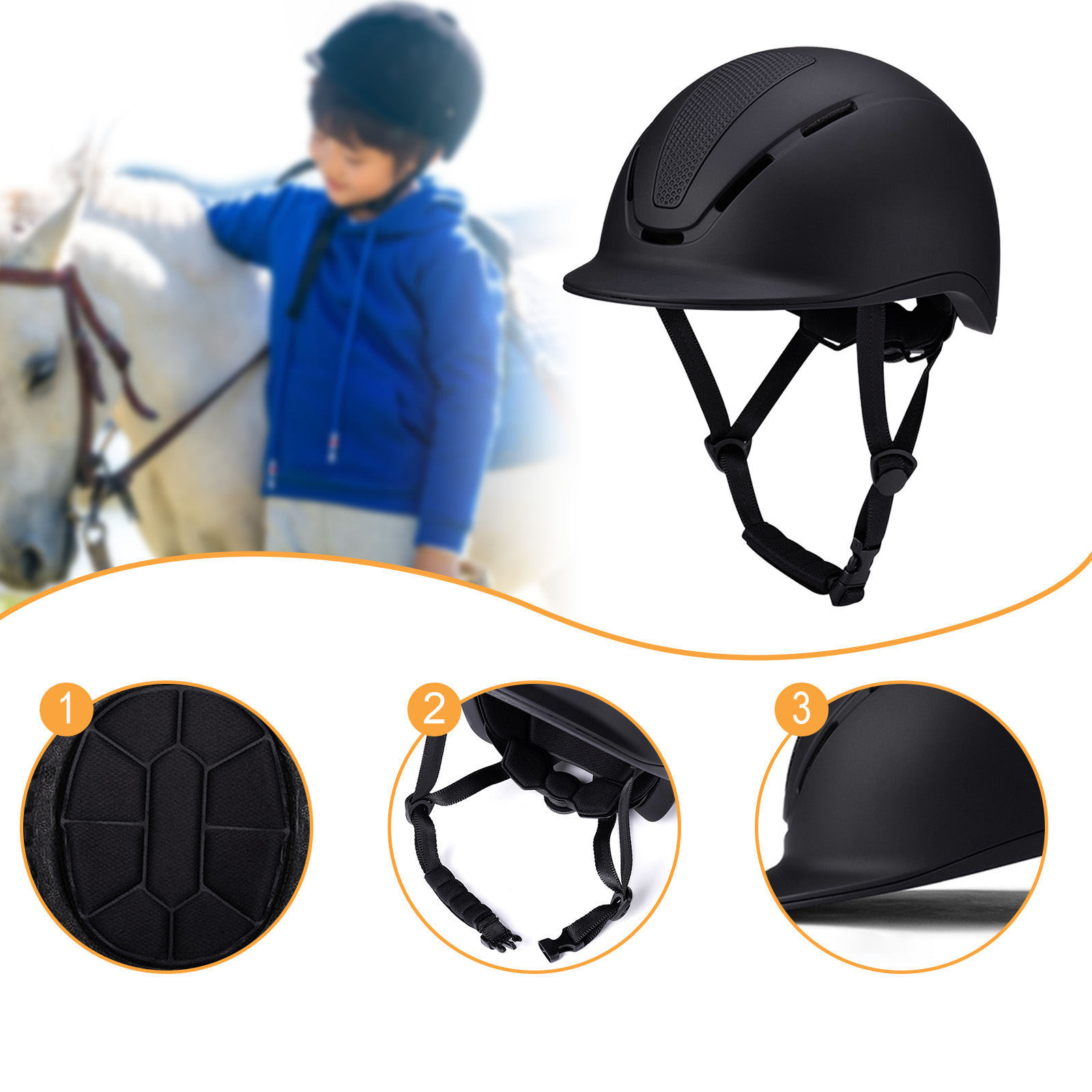 Capacete equestre ajustável co - Equestrian Helmet avaliação e preço